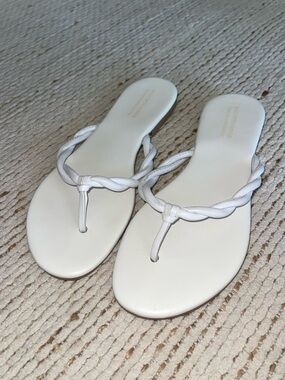 New Saks Fifth Ave braided leather sandals